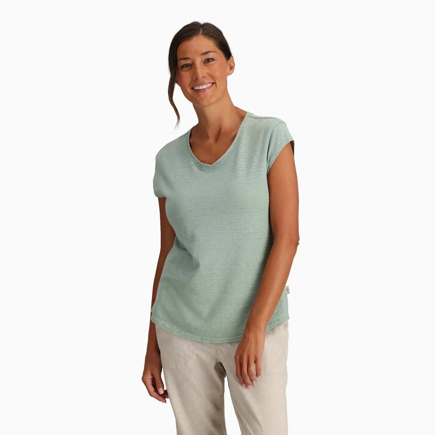 Royal Robbins Royal Robbins Vacationer V-Nk S/S Sage Leaf Str M