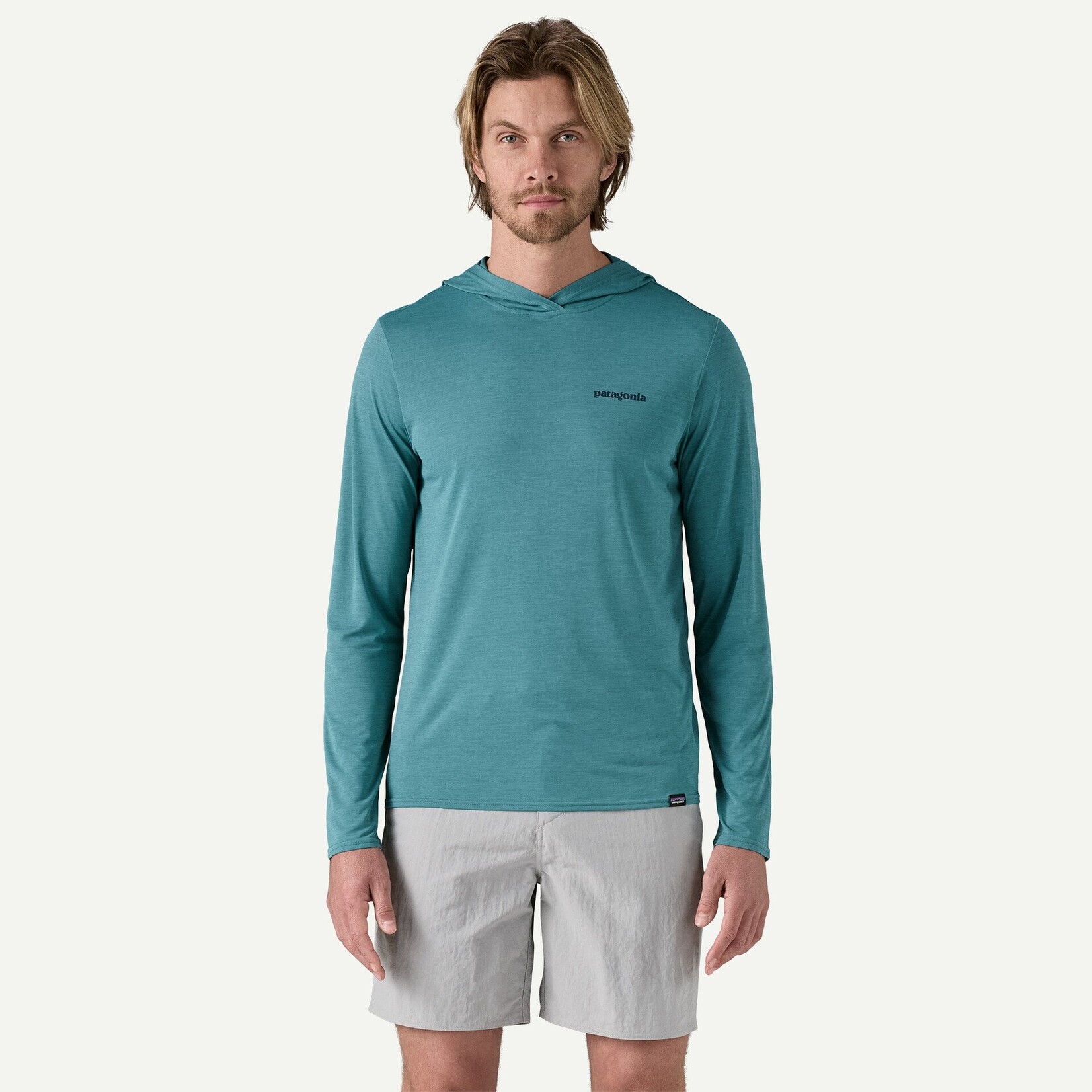 Patagonia PATAGONIA M's Cap Cool Daily Graphic Hoody Boardshort Logo Tones: Wetland Blue X-Dye 3XL