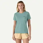Patagonia PATAGONIA W's Cap Cool Daily Graphic Shirt - Waters Boardshort Logo: Thermal Blue X-Dye M