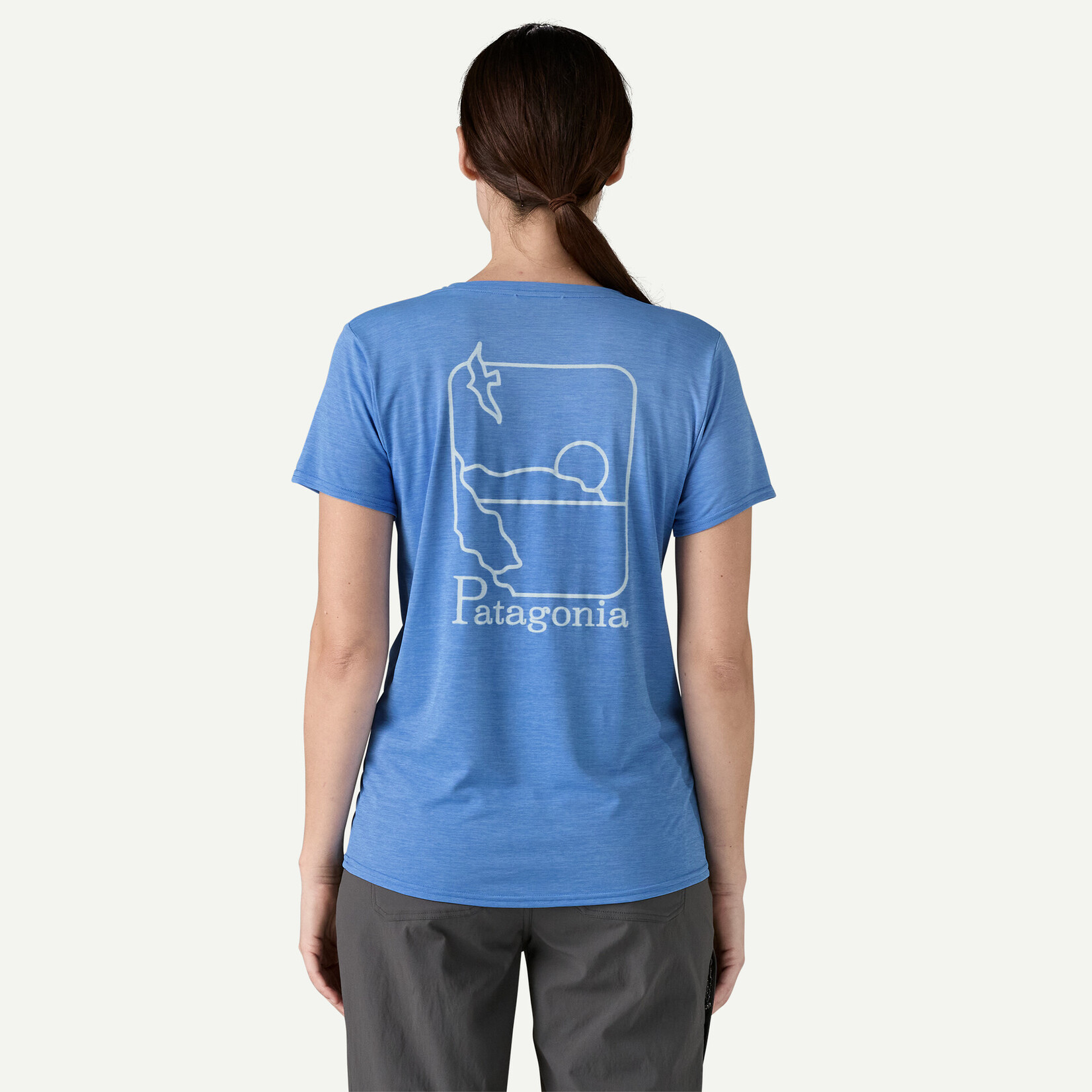 Patagonia PATAGONIA W's Cap Cool Daily Graphic Shirt - Waters Swelldrifter: Abundant Blue X-Dye M