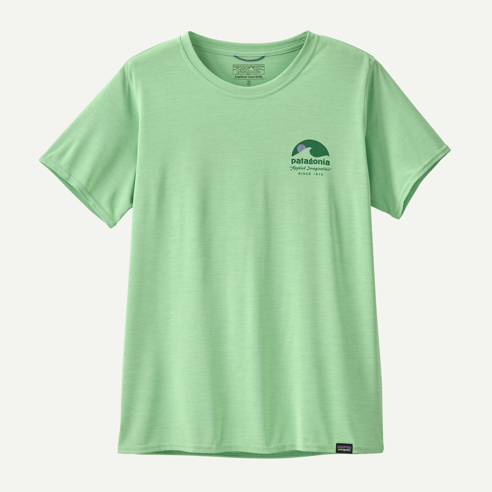 Patagonia PATAGONIA W's Cap Cool Daily Graphic Shirt Applied Imagination: Rinsed Green X-Dye XS