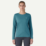 Patagonia PATAGONIA W's L/S Cap Cool Daily Graphic Shirt - Waters Swelldrifter: Wetland Blue X-Dye S