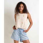 Toad & Co FINAL SALE Toad&Co - Bianca Crew Embroidered Tank - Natural Embroidery - M