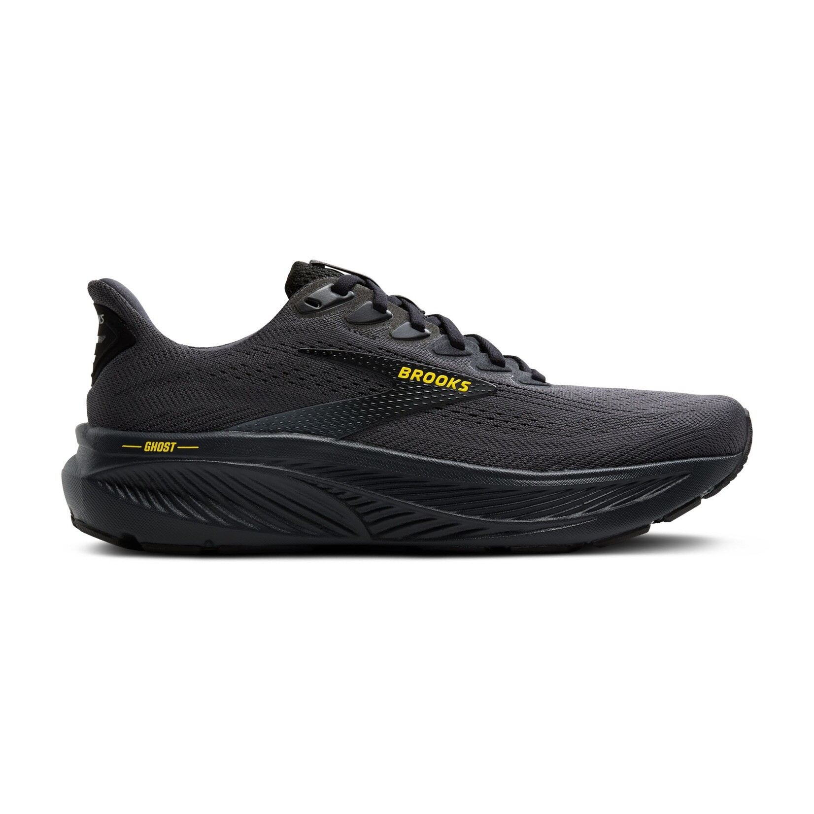 Brooks BROOKS Ghost 17 Ebony/Black/Yellow 9 2E