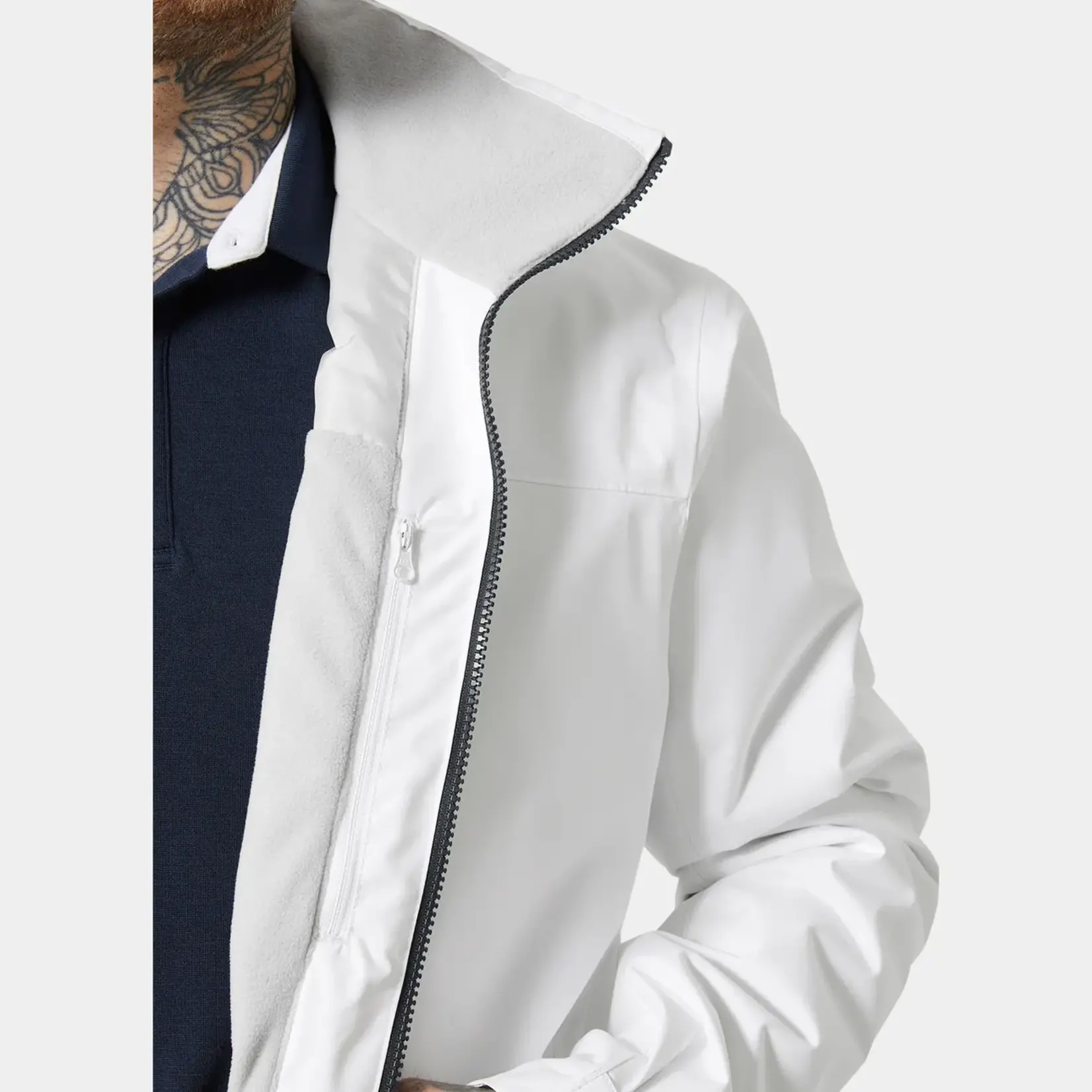 Helly Hansen Helly Hansen CREW HOODED MIDLAYER JACKET 2 WHITE M