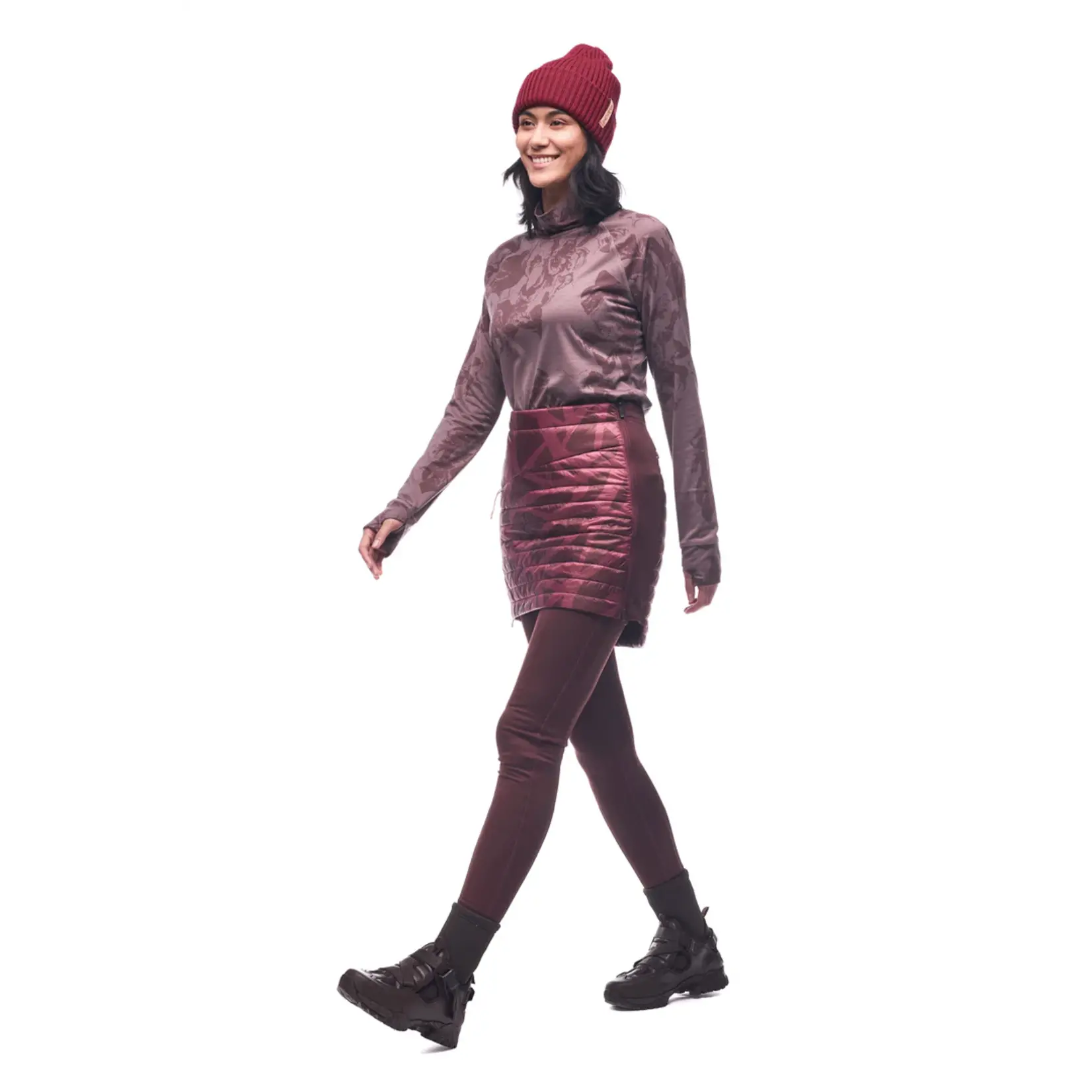 Indyeva Indyeva BOON SKIRT III DARK BARK ROOT PRINT S