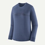 Patagonia Patagonia W's L/S Cap Cool Merino Blend Graphic Shirt Strata Stripe: Current Blue XL