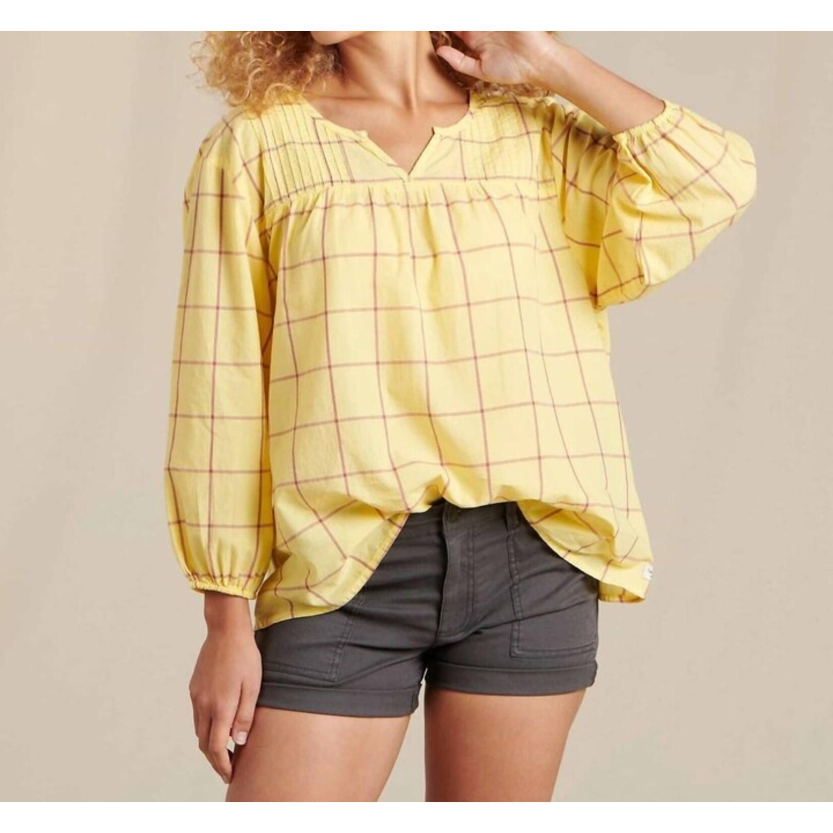 Toad & Co FINAL SALE Toad & Co WILLET 3/4 SLEEVE SHIRT butter L