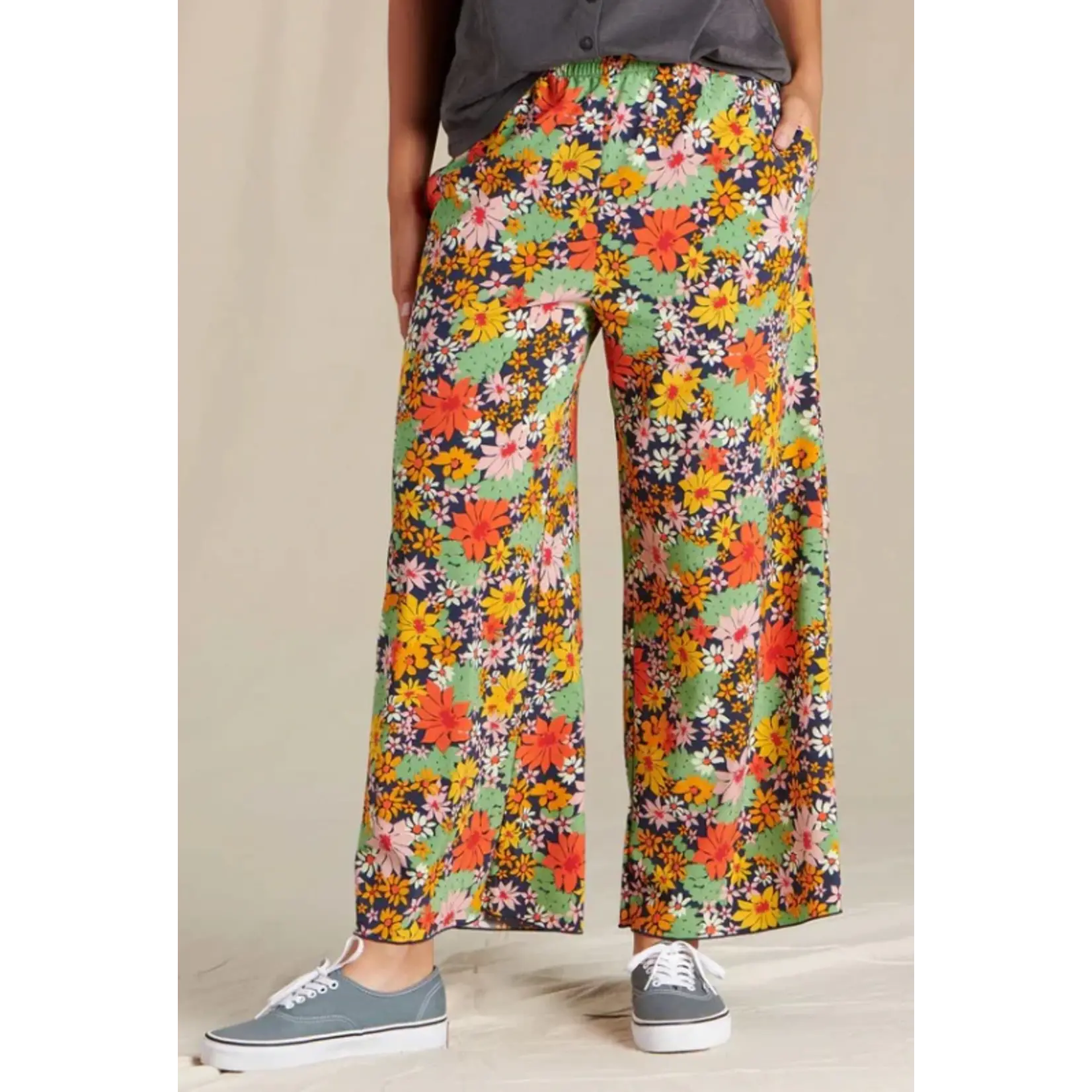 Toad & Co Toad & Co SUNKISSED WIDE LEG PANT TRUE NAVY MULTI PRINT S