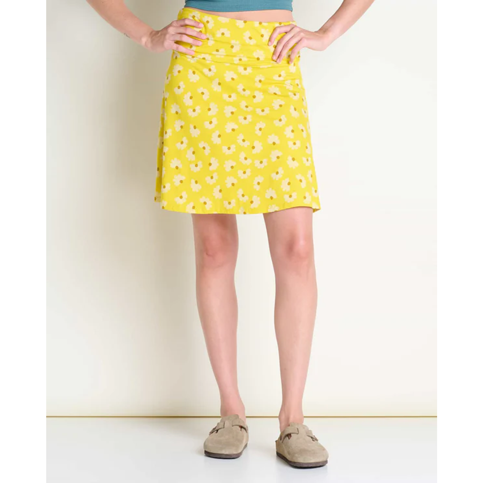 Toad & Co FINAL SALE Toad & Co Chaka Skirt Sulphur Half Daisy Print Small
