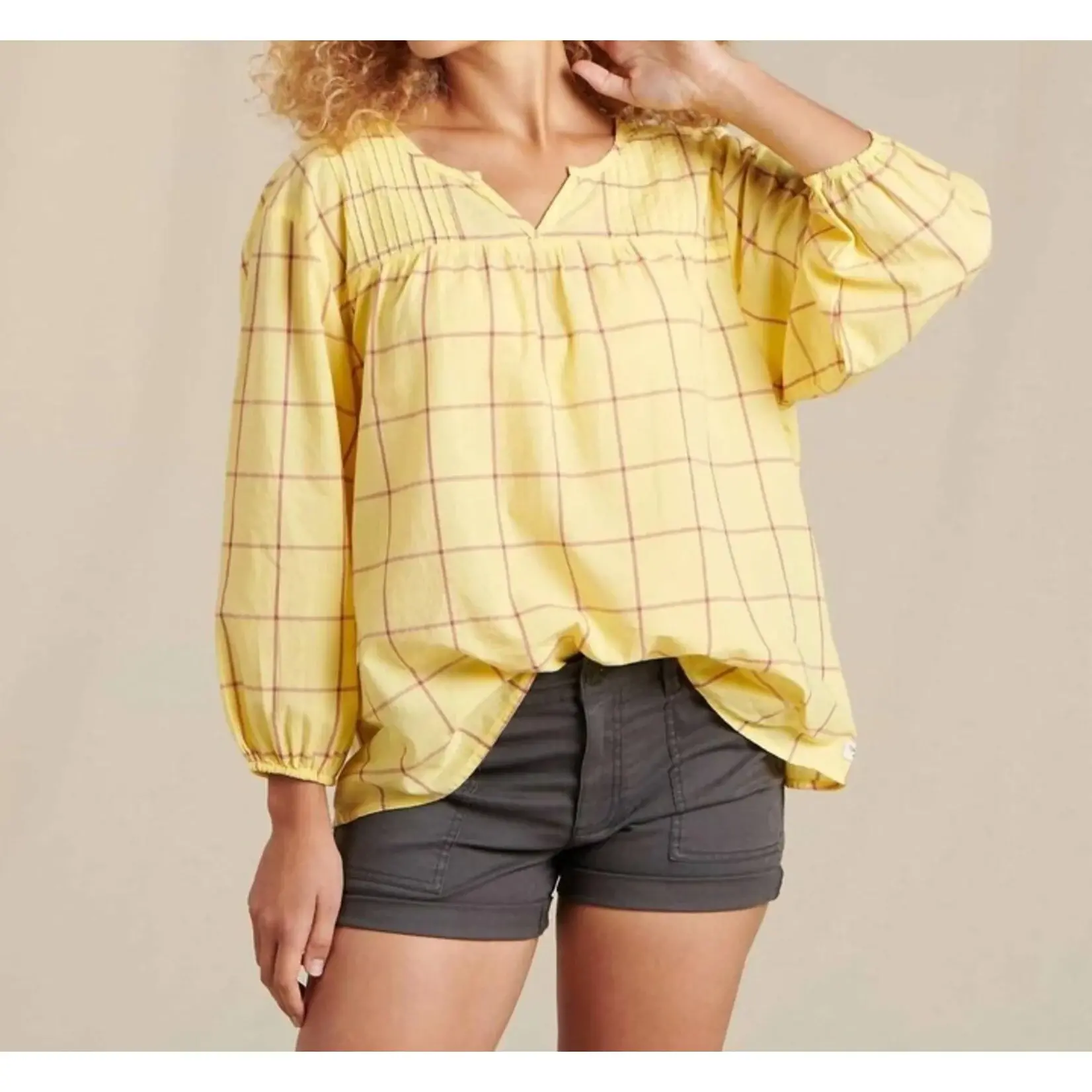 Toad & Co FINAL SALE - Toad & Co WILLET 3/4 SLEEVE SHIRT butter S