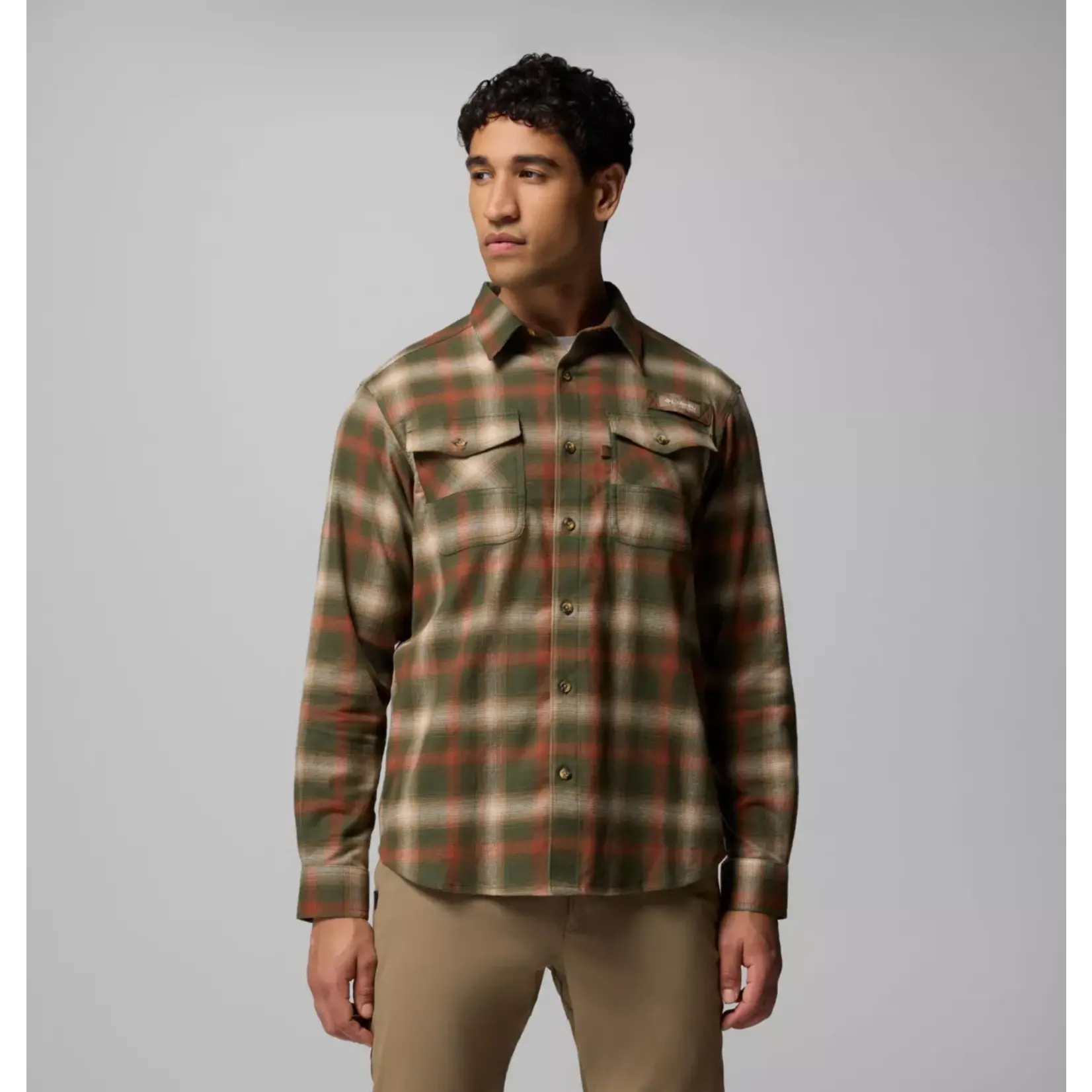 Columbia Columbia Roughtail™ Stretch Flannel LS Surplus Green T XXL