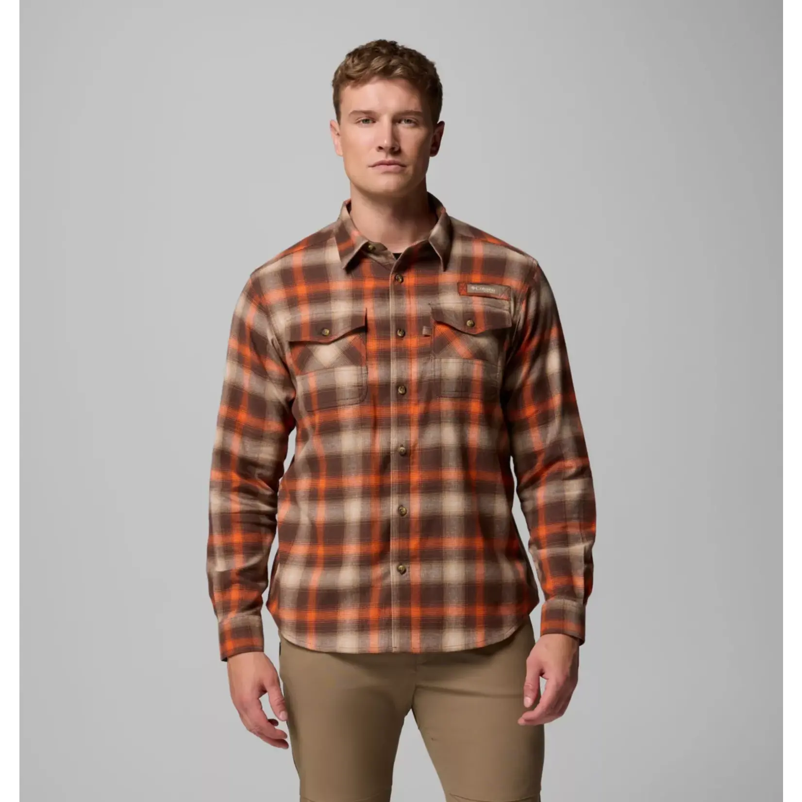 Columbia Columbia Roughtail™ Stretch Flannel LS Tobacco Trackin L