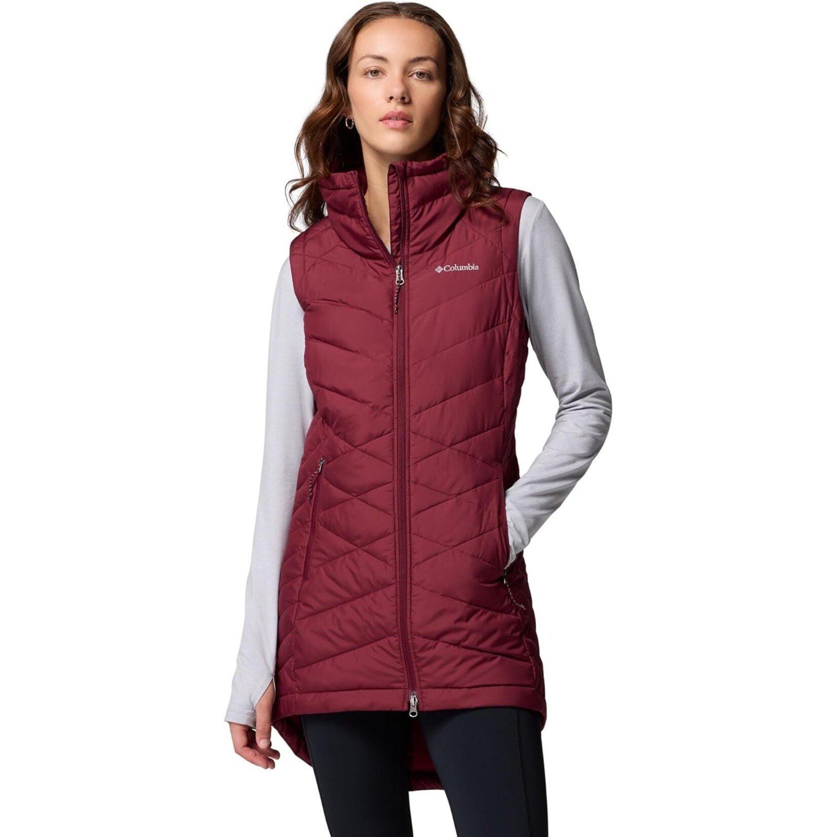 Columbia Columbia Heavenly™ II Long Vest Rich Wine L
