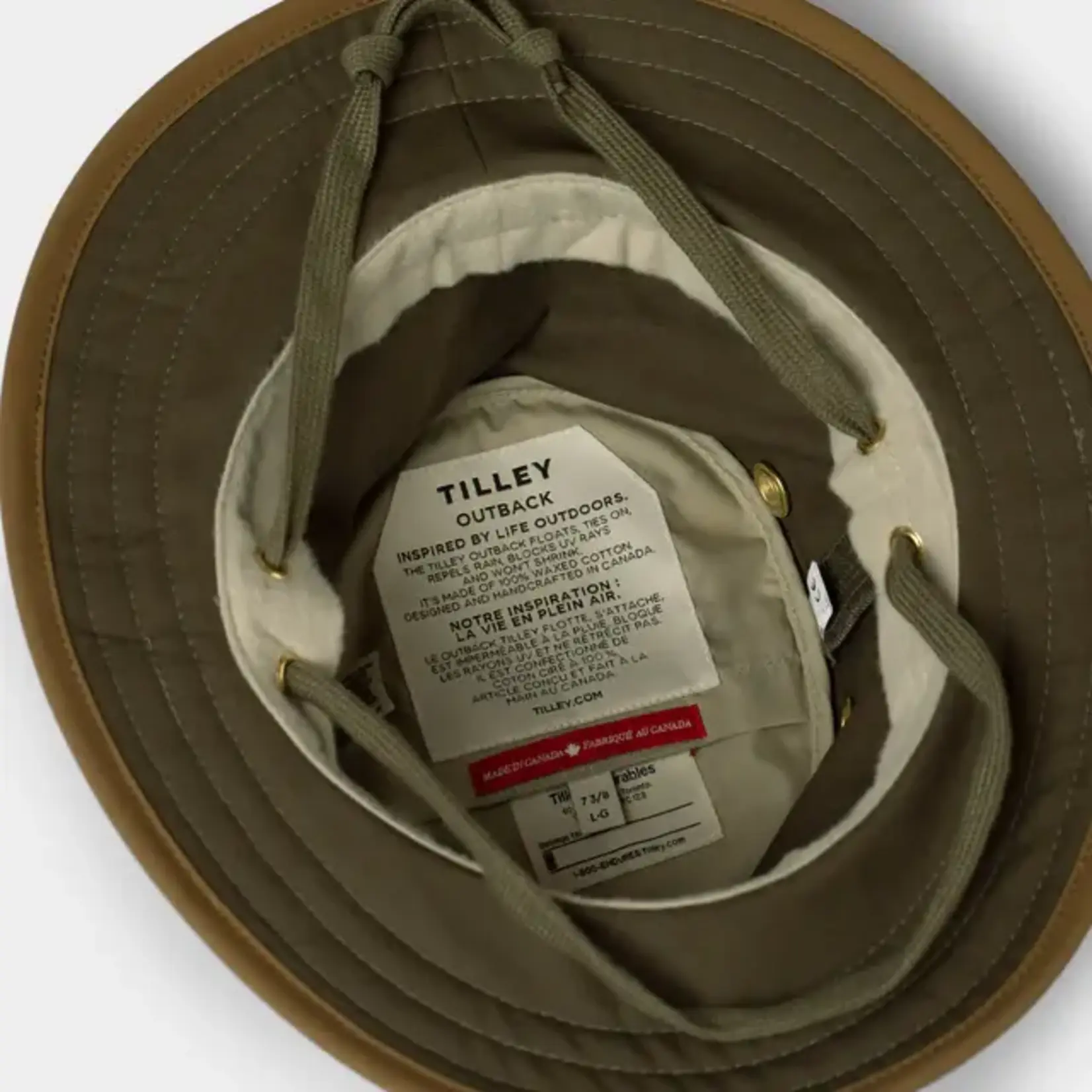 Tilley Tilley TWC7 Outback Waxed Adventure Hat - Green/ British Tan