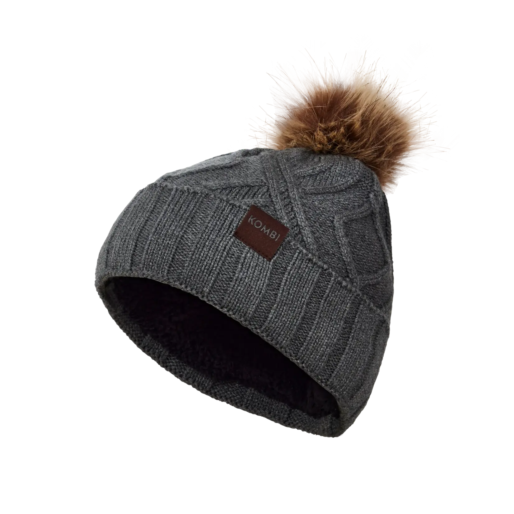 Kombi KOMBI - CABLE BEANIE- Heather Grey - OS