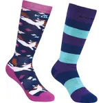 Kombi Rumble Heavy Socks Twin Pack - Happy Blue Unicorn - L/XL