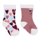 Kombi Adorable twin pack infant Doodle Hearts  18-24m