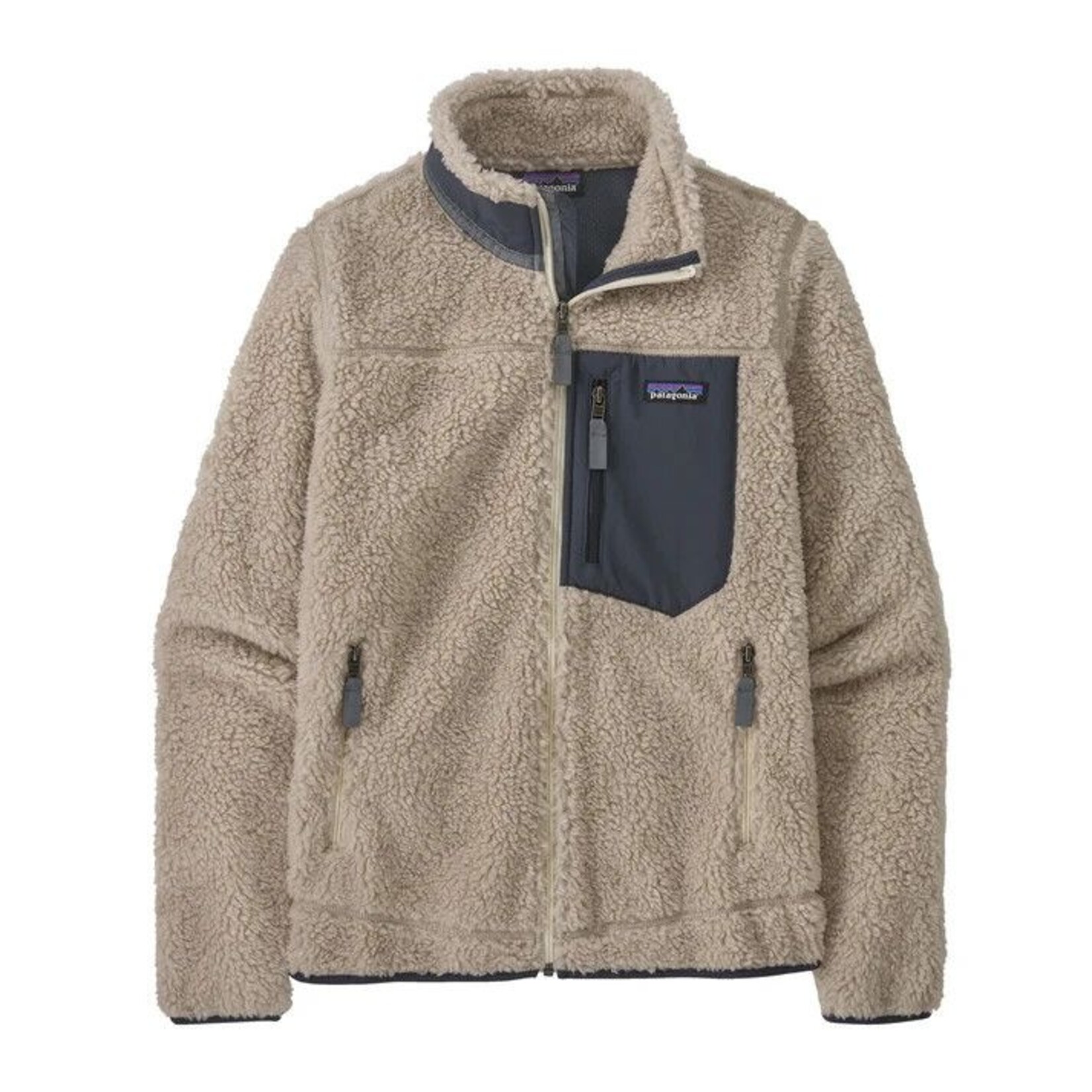 Patagonia Patagonia W's Classic Retro-X Jkt - Natural w/ Smolder Blue - L