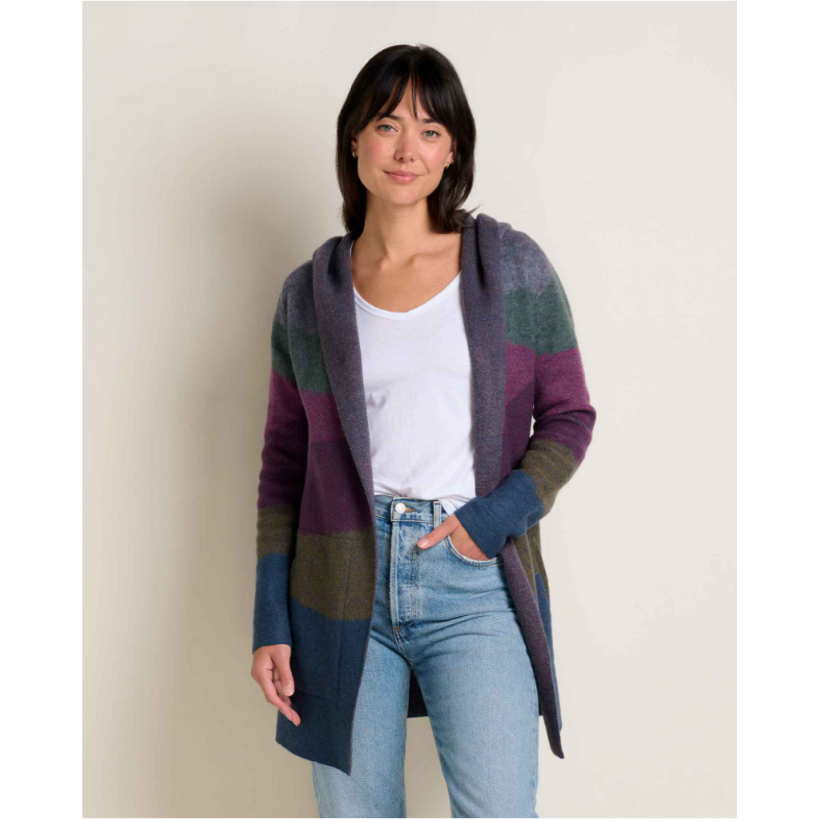 Toad & Co Merino Heartfelt Hoodie Midnight Landscape L