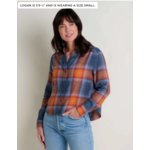 Toad & Co Re-Form Flannel Boxy LS Shirt Ink Ombre S