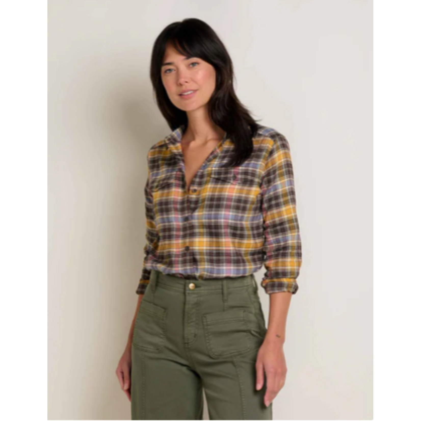 Toad & Co Re-Form Flannel LS Shirt Chestnut Check XL