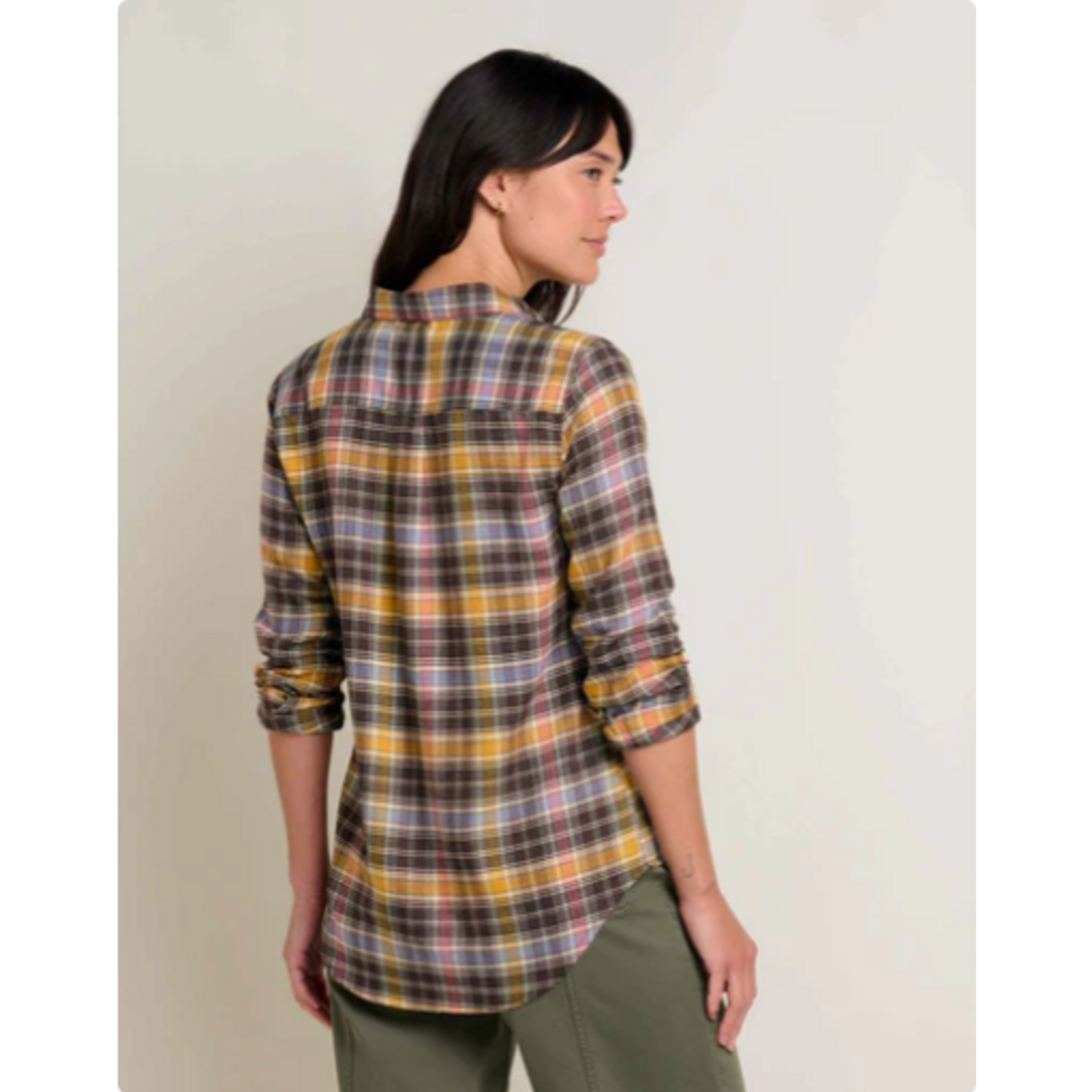 Toad & Co Re-Form Flannel LS Shirt Chestnut Check L