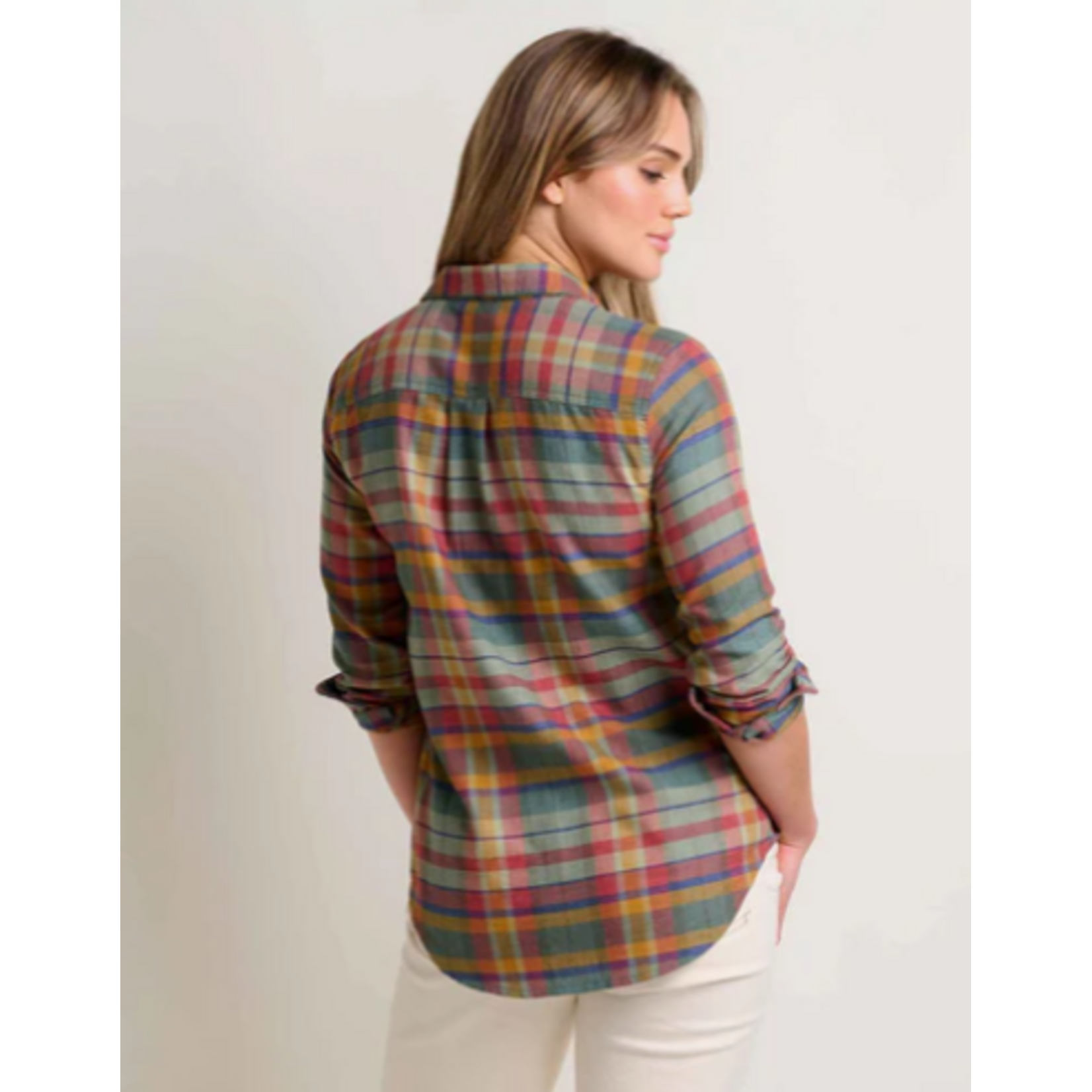 Toad & Co Re-Form Flannel LS Shirt Yucca Madras S
