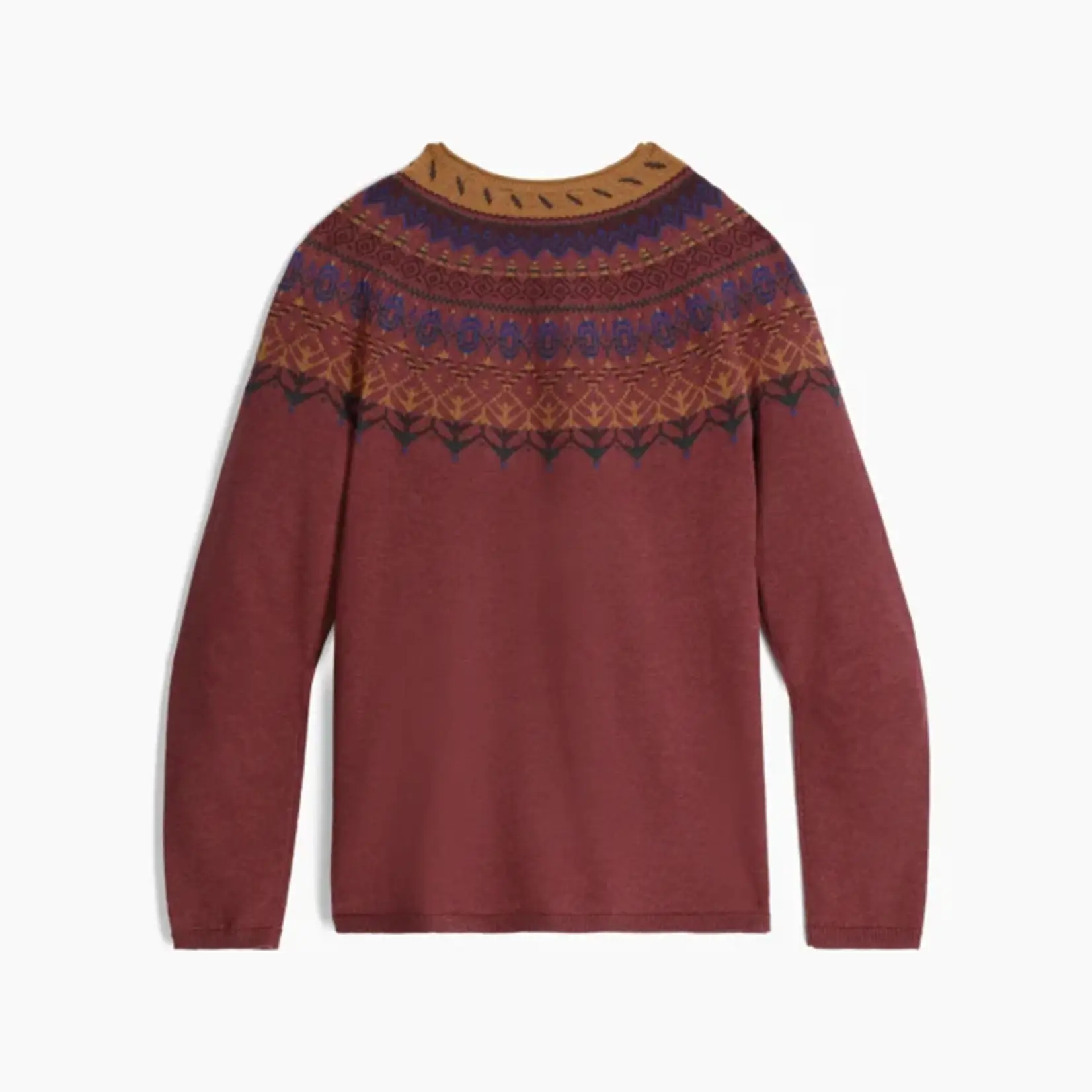 Royal Robbins Royal Robbins Westlands Fairisle Crew Wild Rhubarb Htr Monarch Pt S