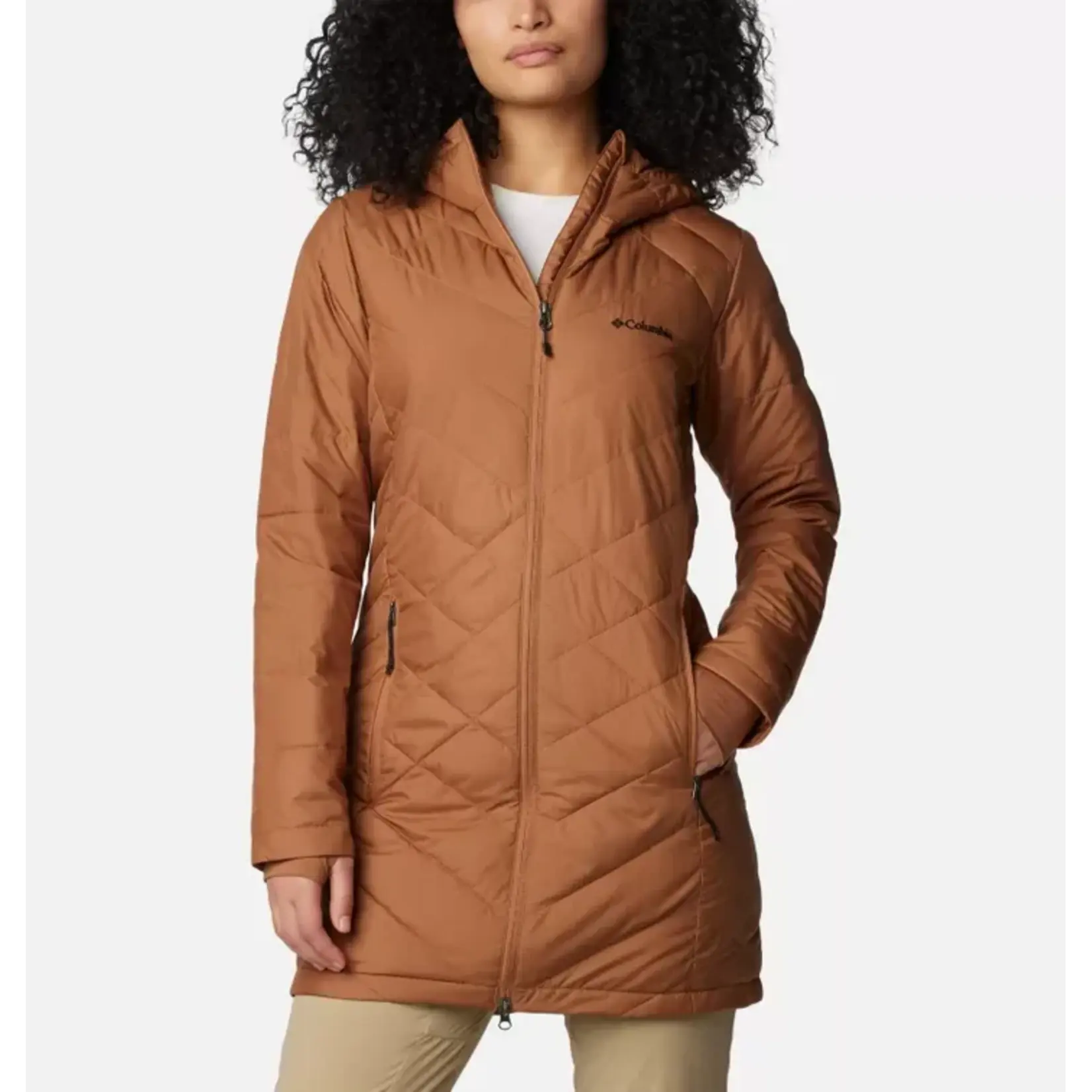 Columbia COLUMBIA Heavenly™ Long Hooded Jacket Camel Brown S