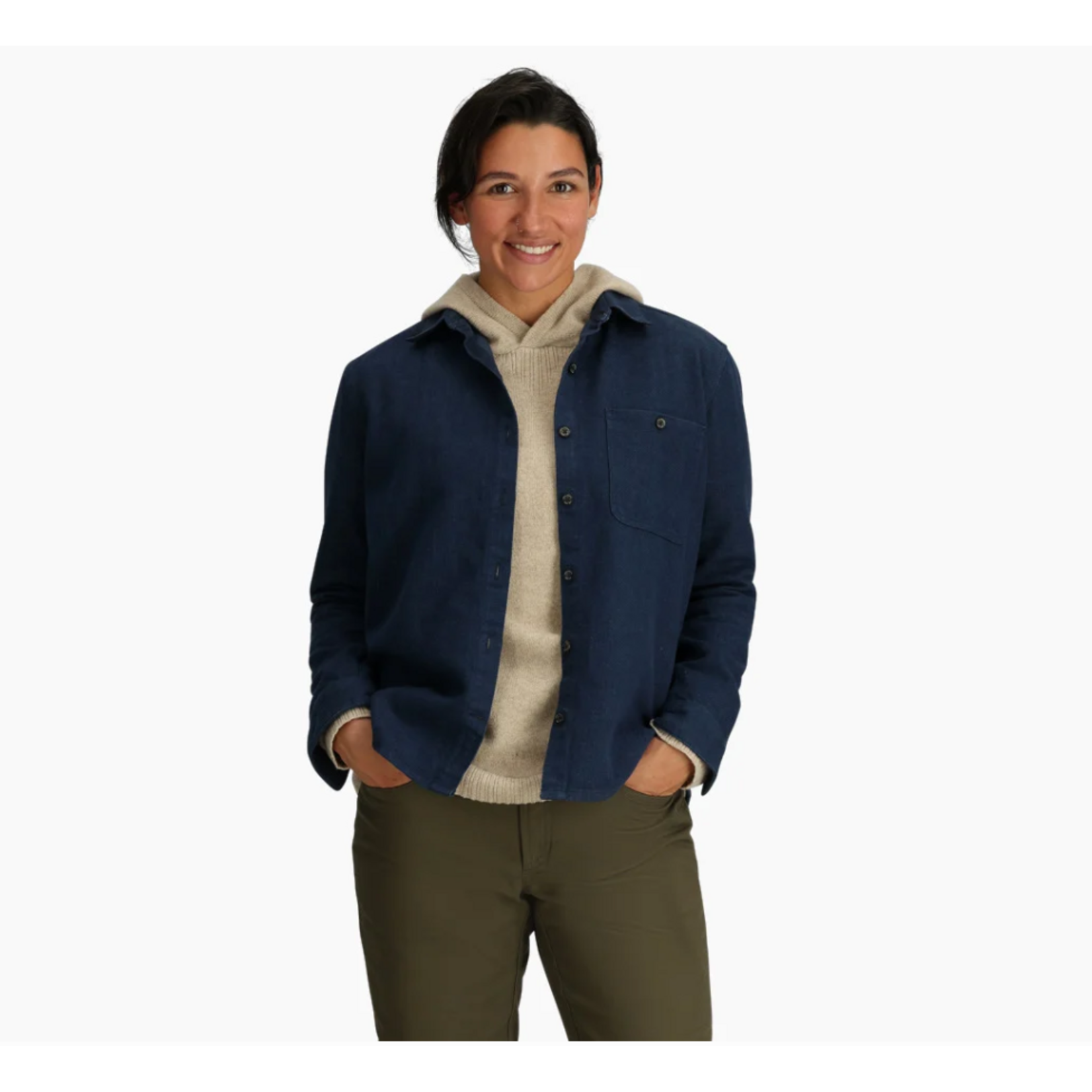 Royal Robbins Royal Robbins Clouds Rest Hemp L/S Deep Blue HTR L