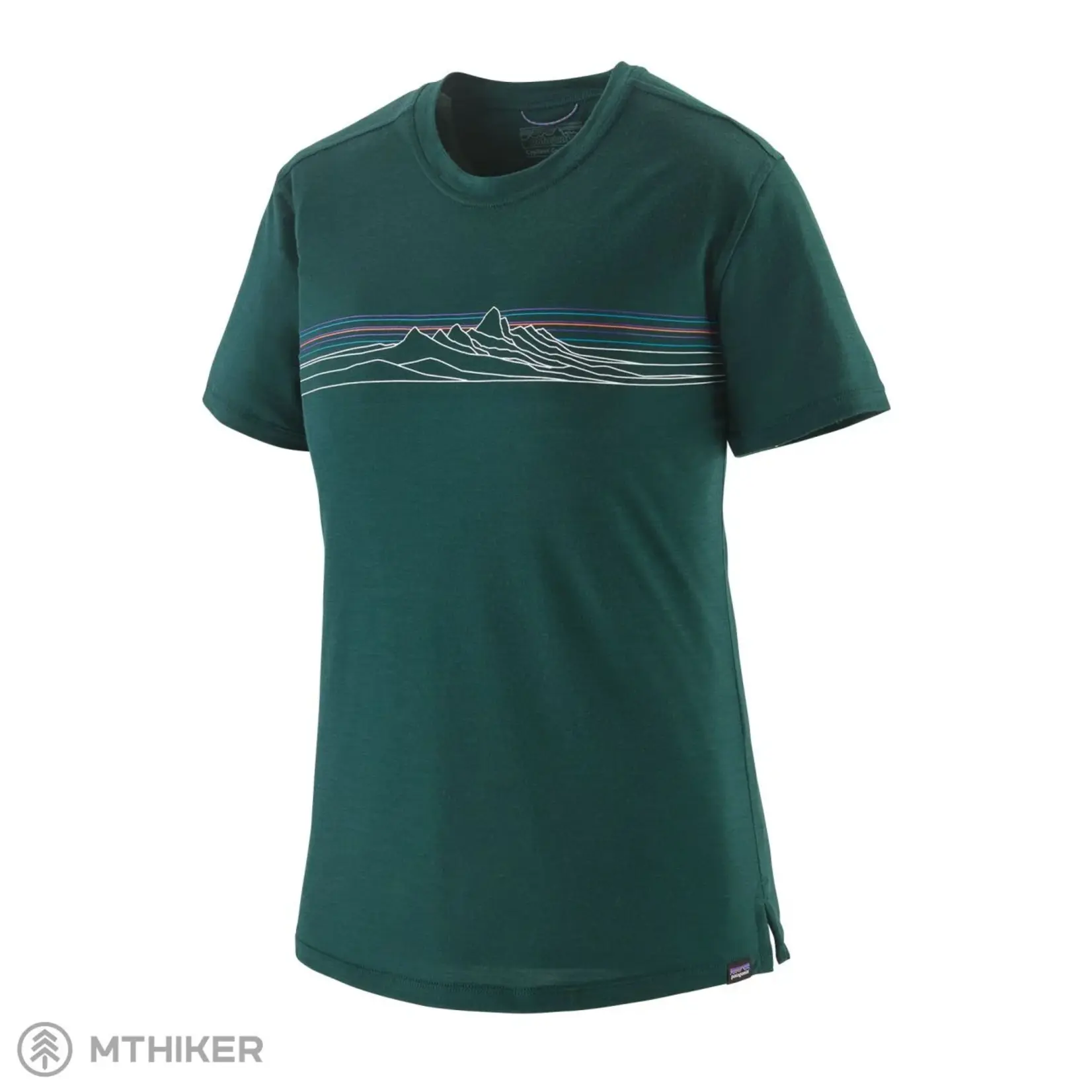 Patagonia Patagonia W's Cap Cool Merino Blend Graphic Shirt Strata Stripe: Cascade Green L