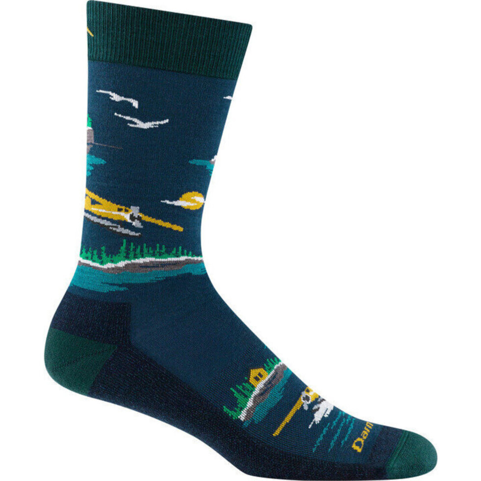 Darn Tough DARN TOUGH  Men's Lifestyle Float Boat Crew Lightweight with Cushion Midnight Large