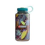 Nalgene Nalgene Sustain Water Bottle - 32oz, Wide Mouth, Blue and Green Leaves