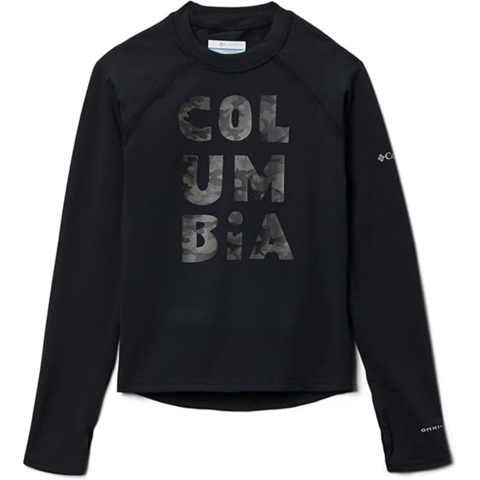 Columbia COLUMBIA Sandy Shores Printed LS Sunguard Black Camo Type XXS