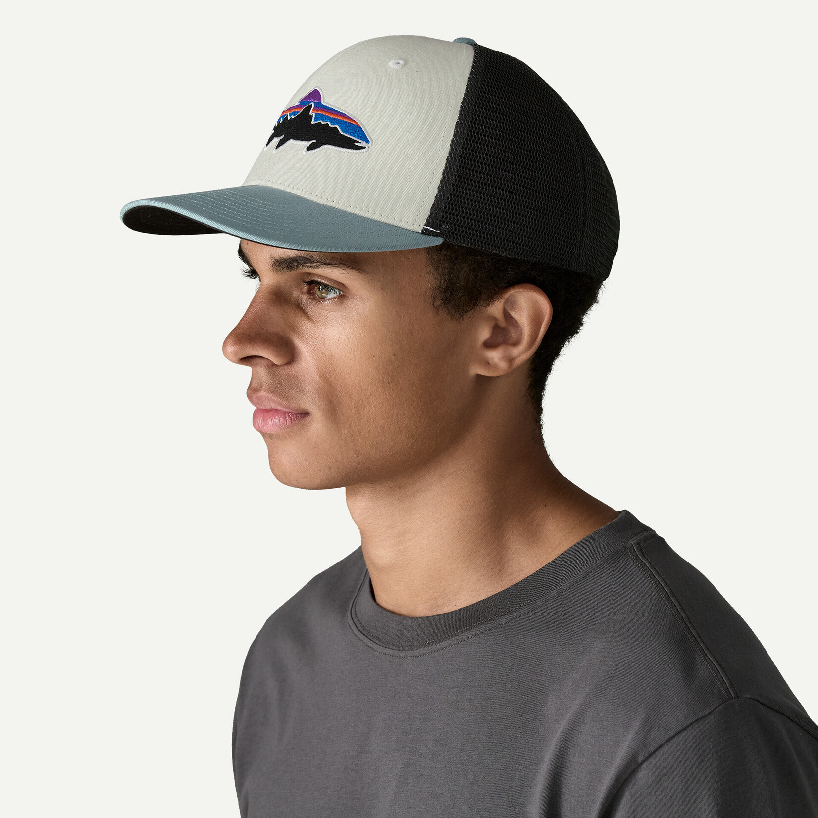 Patagonia Patagonia Fitz Roy Trout Trucker Hat White w/Blue Sage ALL