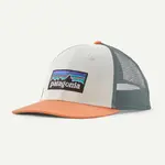 Patagonia Patagonia P-6 Logo LoPro Trucker Hat White w/Peach Sherbet ALL