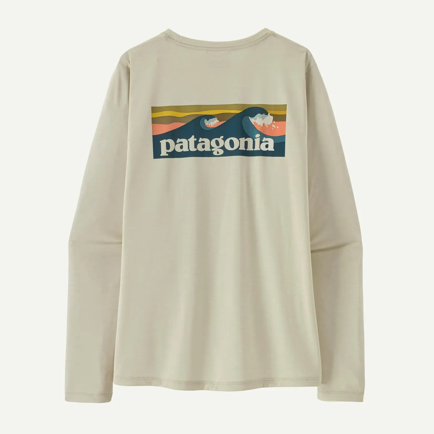 Patagonia Patagonia W's L/S Cap Cool Daily Shirt - Boardshort Logo Dyno White S