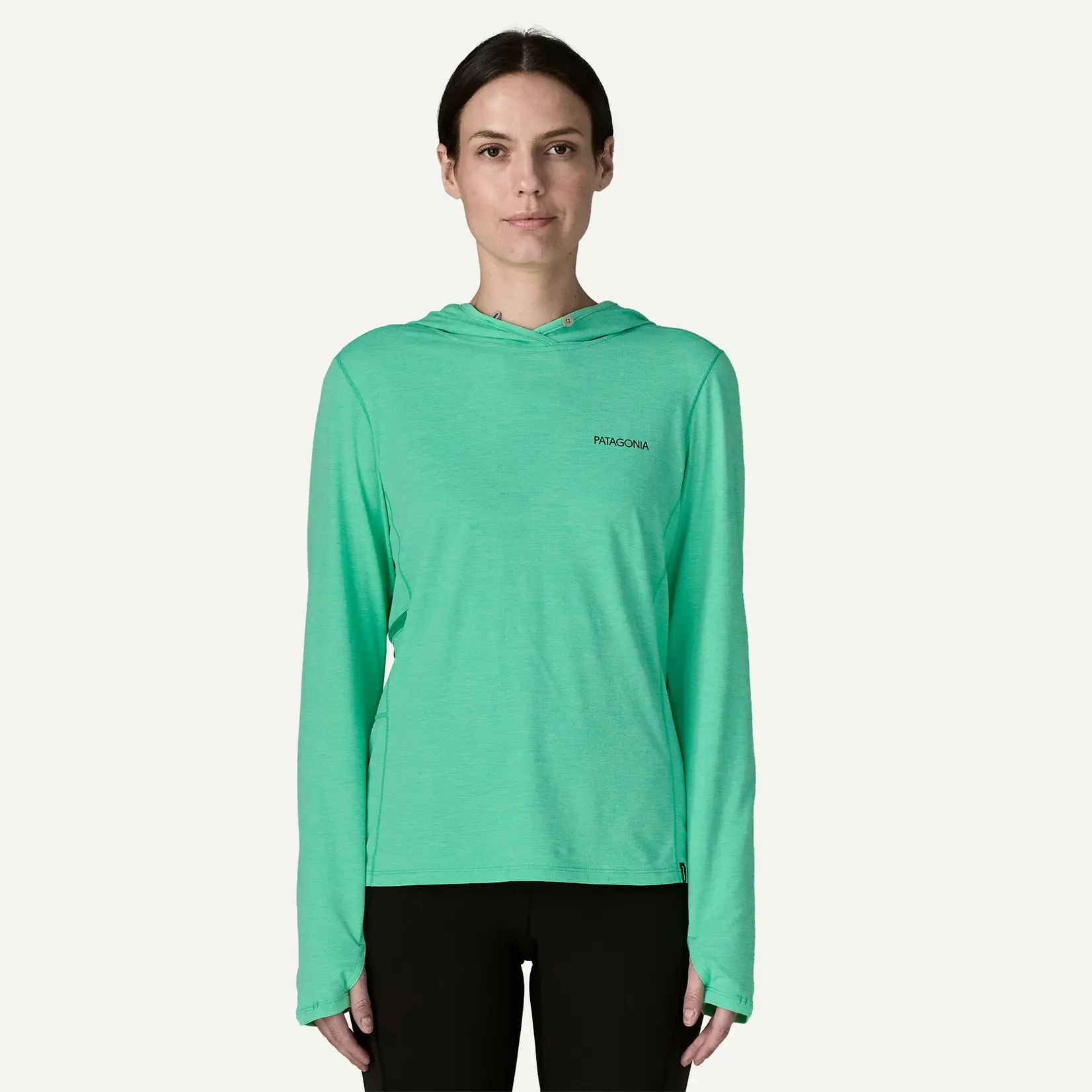 Patagonia Patagonia W's Cap Cool Sun Hoody - Peak Visions Aqua Stone - Early Teal X-Dye L