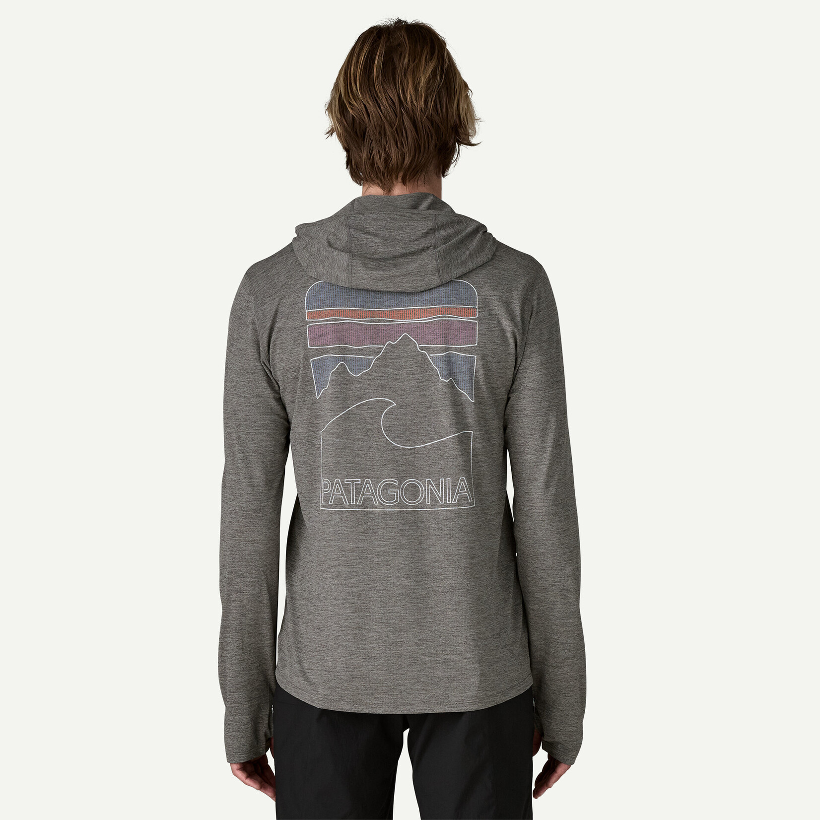 Patagonia Patagonia M's Cap Cool Sun Hoody - Peak Visions Forge Grey - Noble Grey X-Dye XL