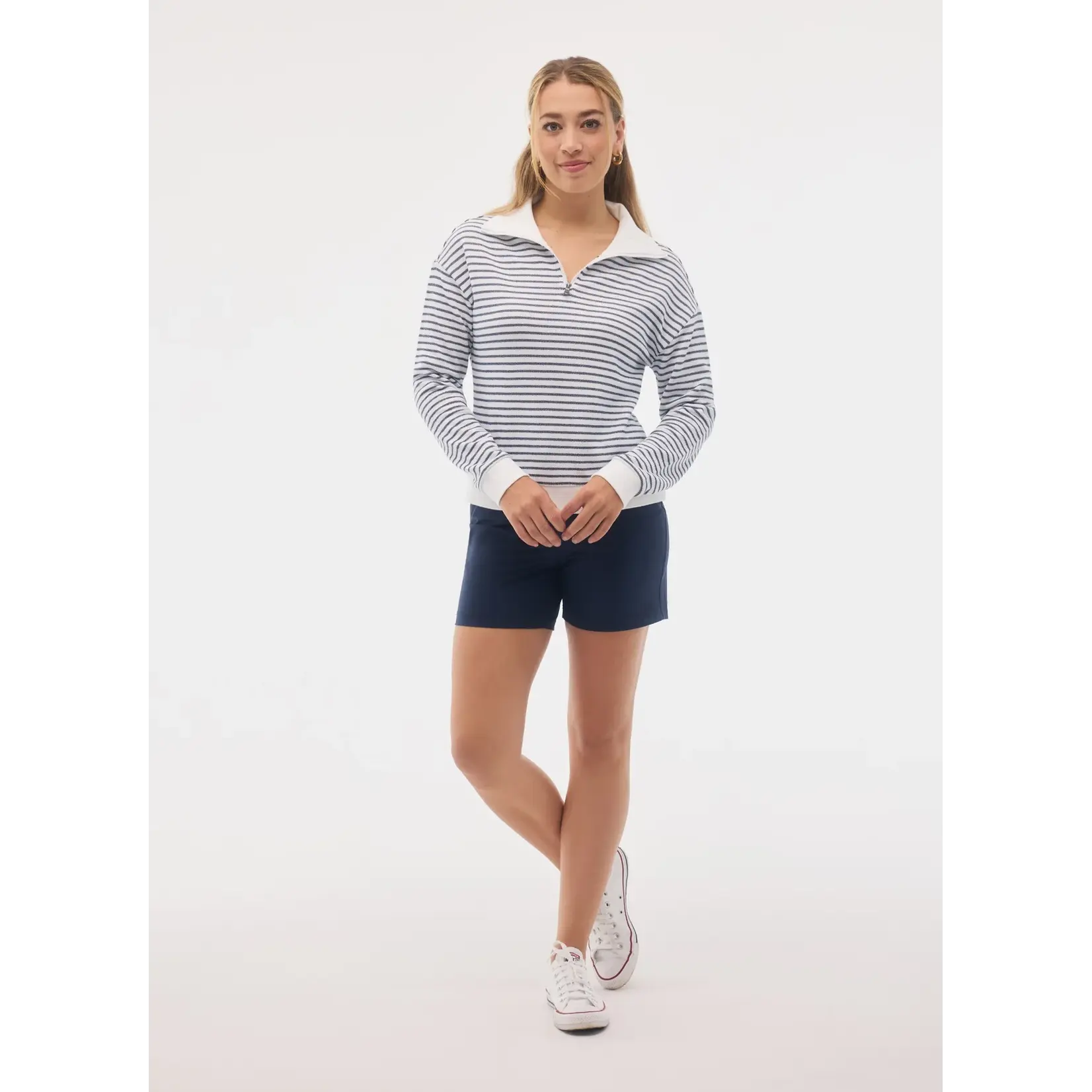 FIG FIG - Hampton Mid Zip - Sail Stripe - M