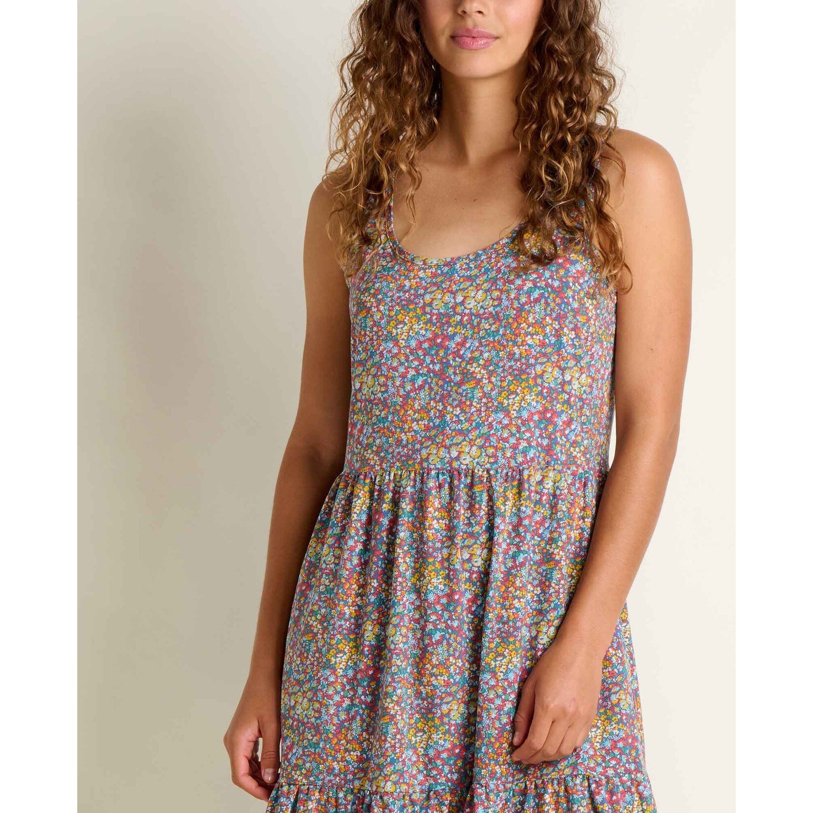 Toad & Co Toad & Co sunkissed sunsana midi dress pacific blue print L