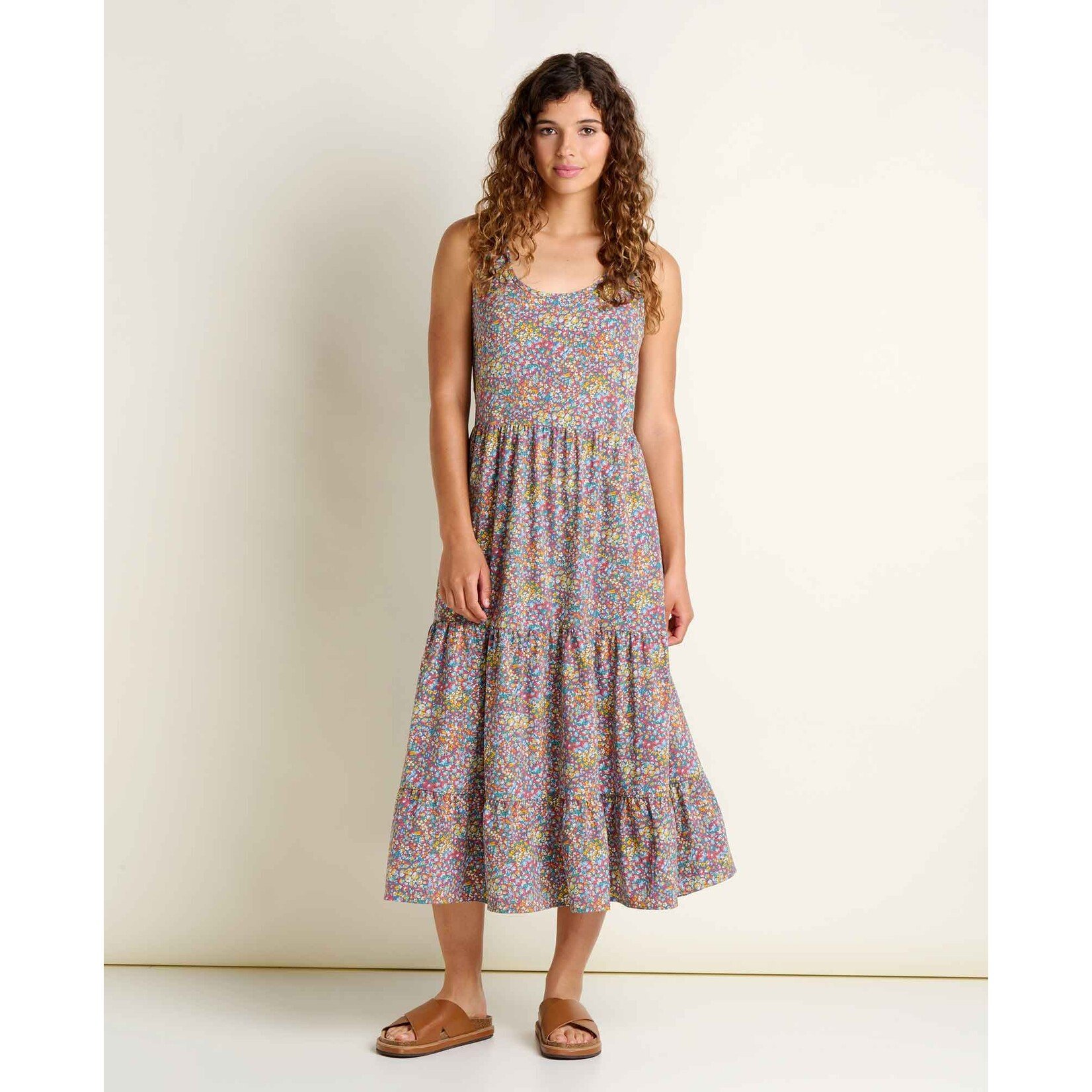 Toad & Co Toad & Co sunkissed sunsana midi dress pacific blue print M