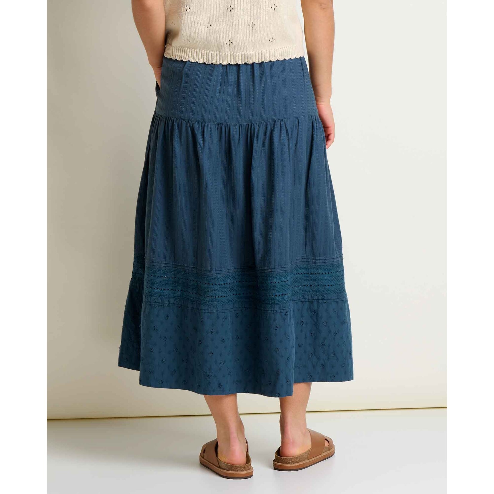 Toad & Co Toad & Co airscape midi skirt midnight dobby M