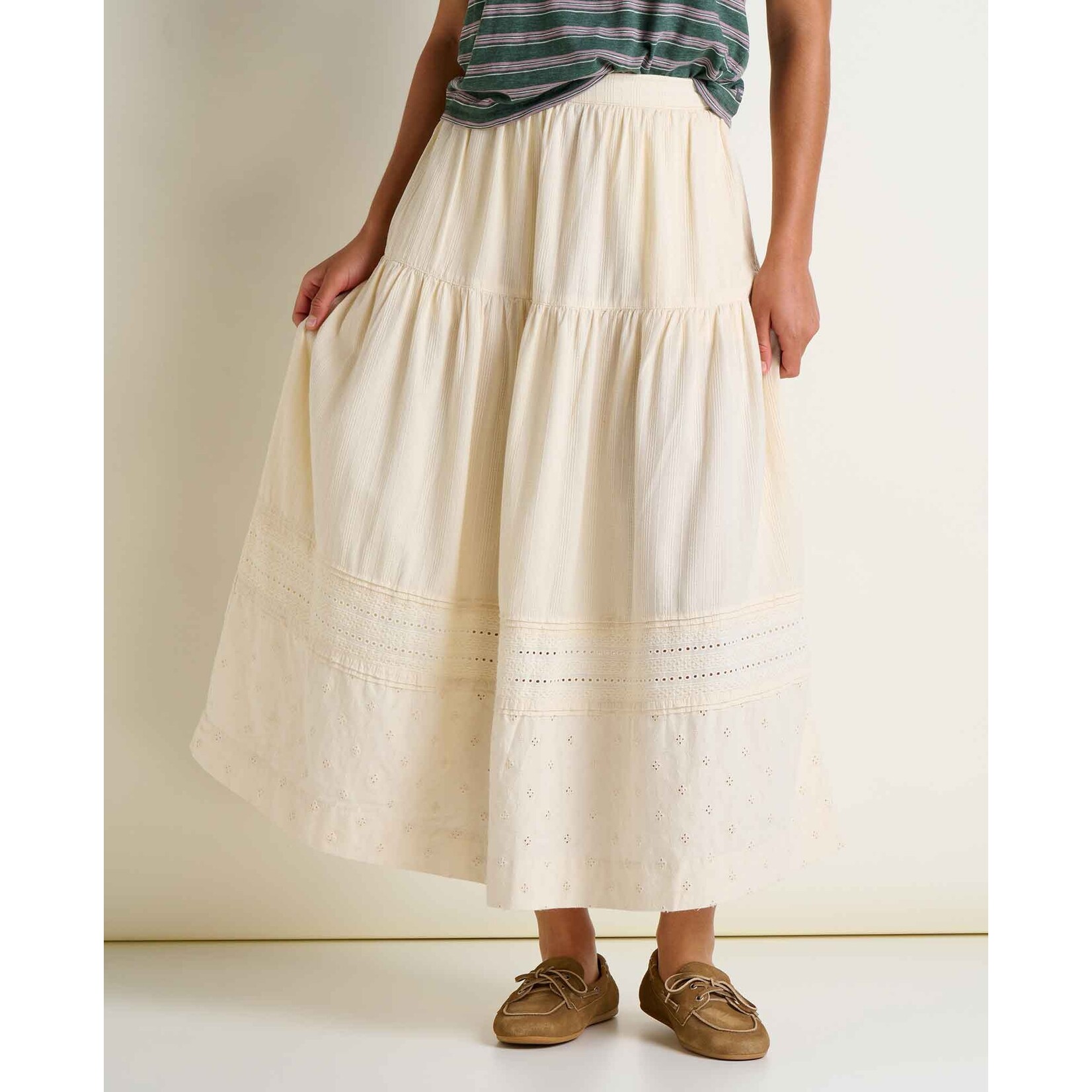 Toad & Co Toad & Co airscape midi skirt salt dobby S