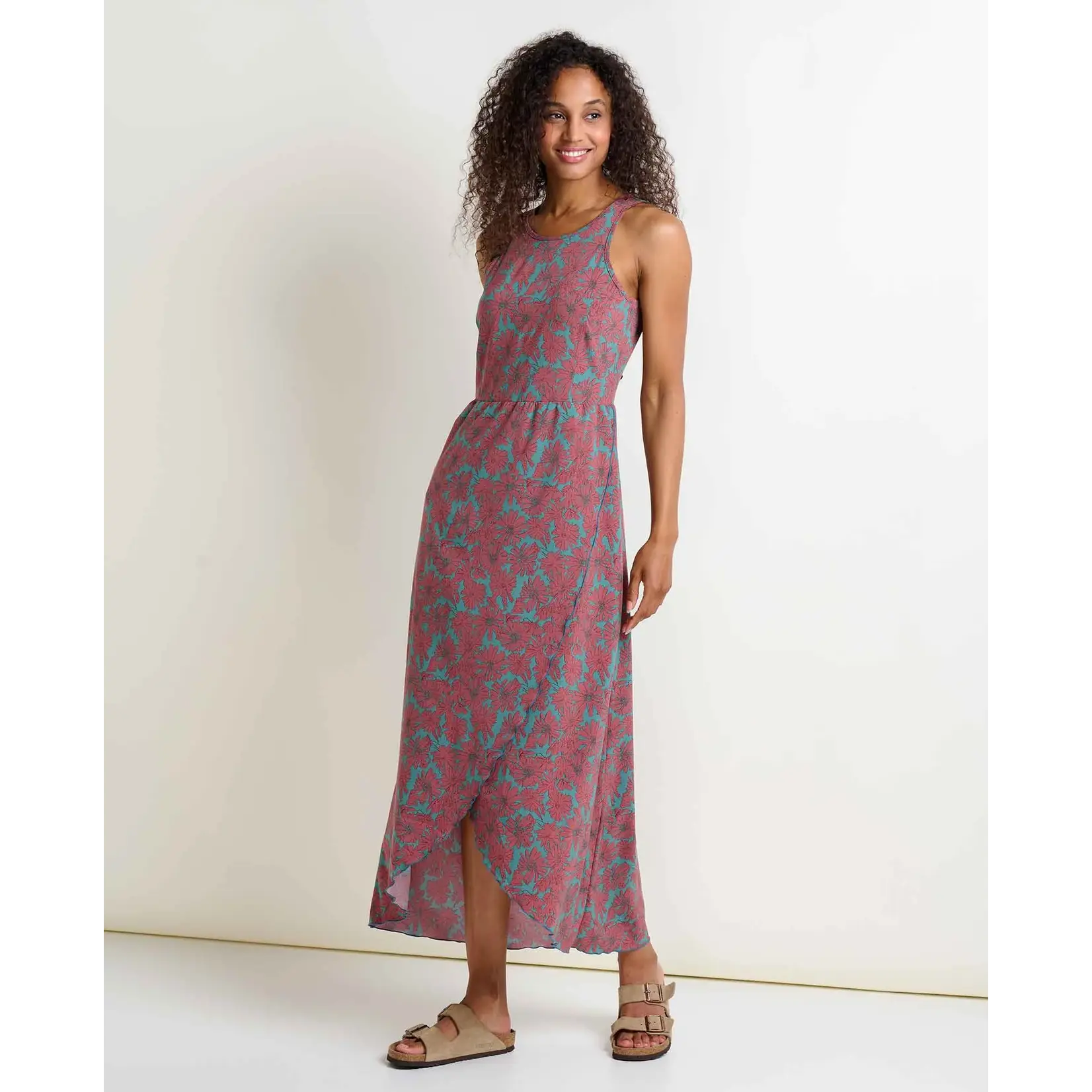 Toad & Co Toad&Co - Sunkissed Maxi Dress- Silver Pine Floral - L