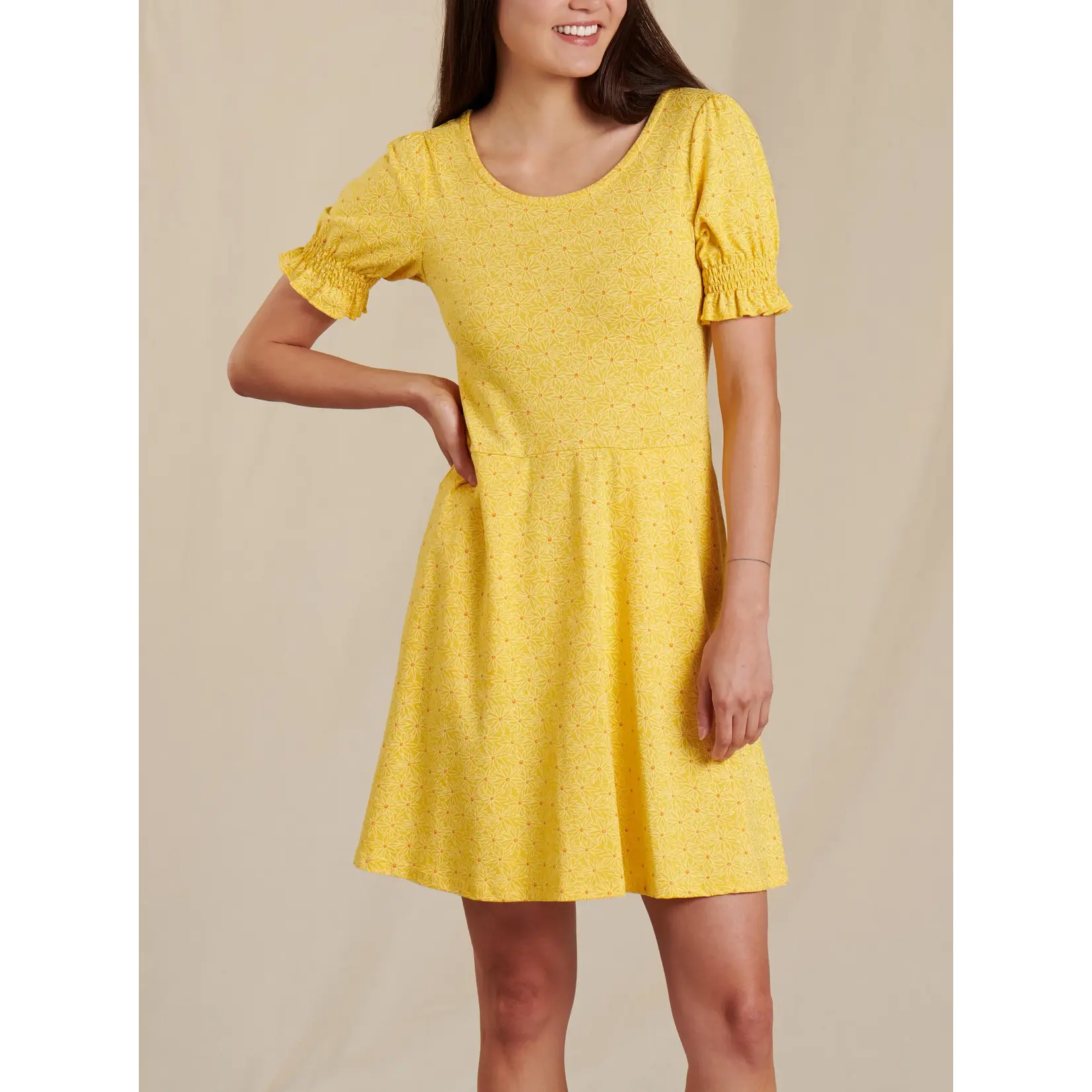 Toad & Co Toad & Co LAUREL SS DRESS LEMON DAISY PRINT XS