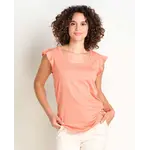 Toad & Co Toad & Co Rufflita II Tee Papaya XL