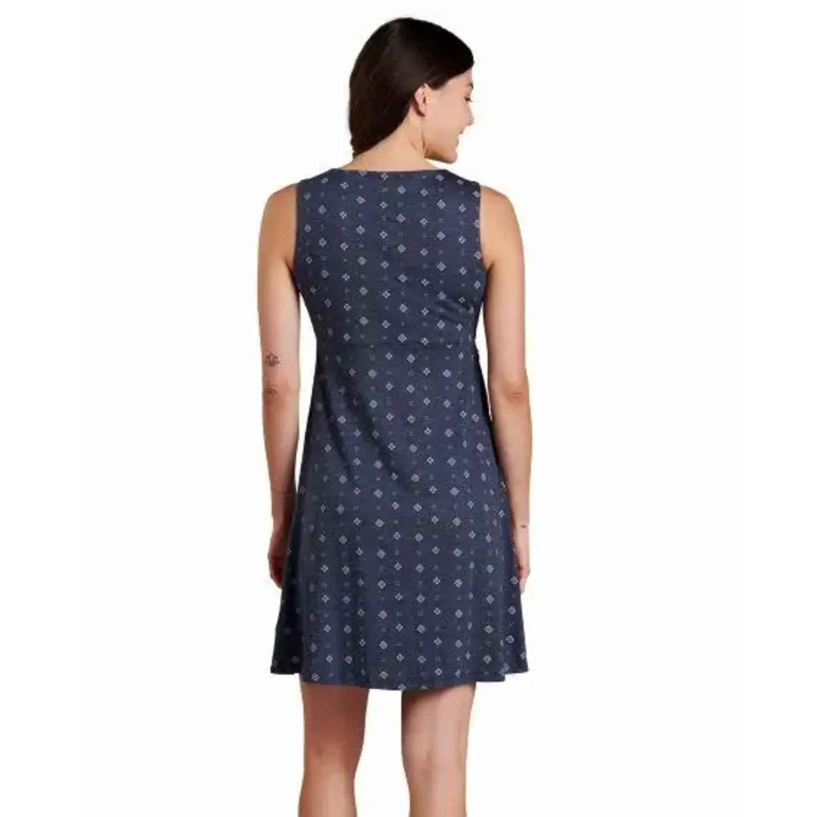 Toad & Co Toad & Co ROSEMARIE SL DRESS TRUE NAVY TILE PRINT M