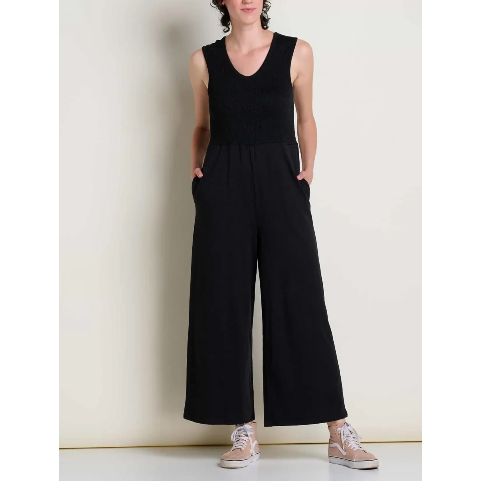 Toad & Co FINAL SALE Toad & Co GEMINA SLEEVELESS JUMPSUIT BLACK XL